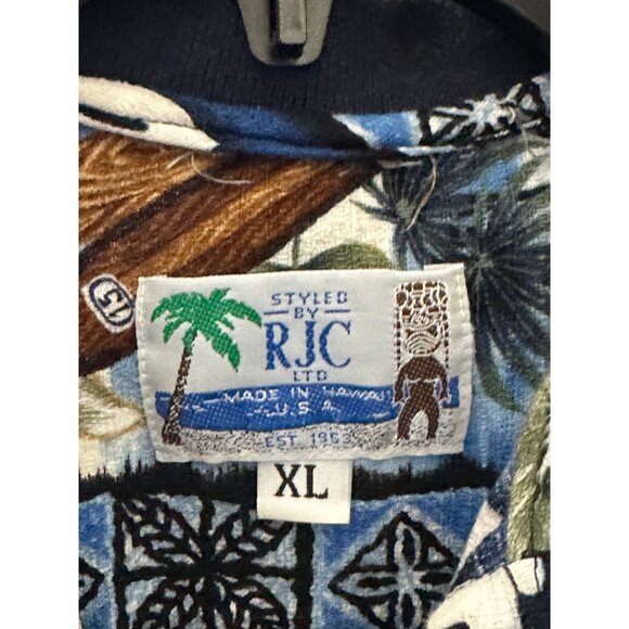RJC Kalaheo Hawaiian Polo Shirt Mens XL Made Hawaii USA - Picture 4 of 4